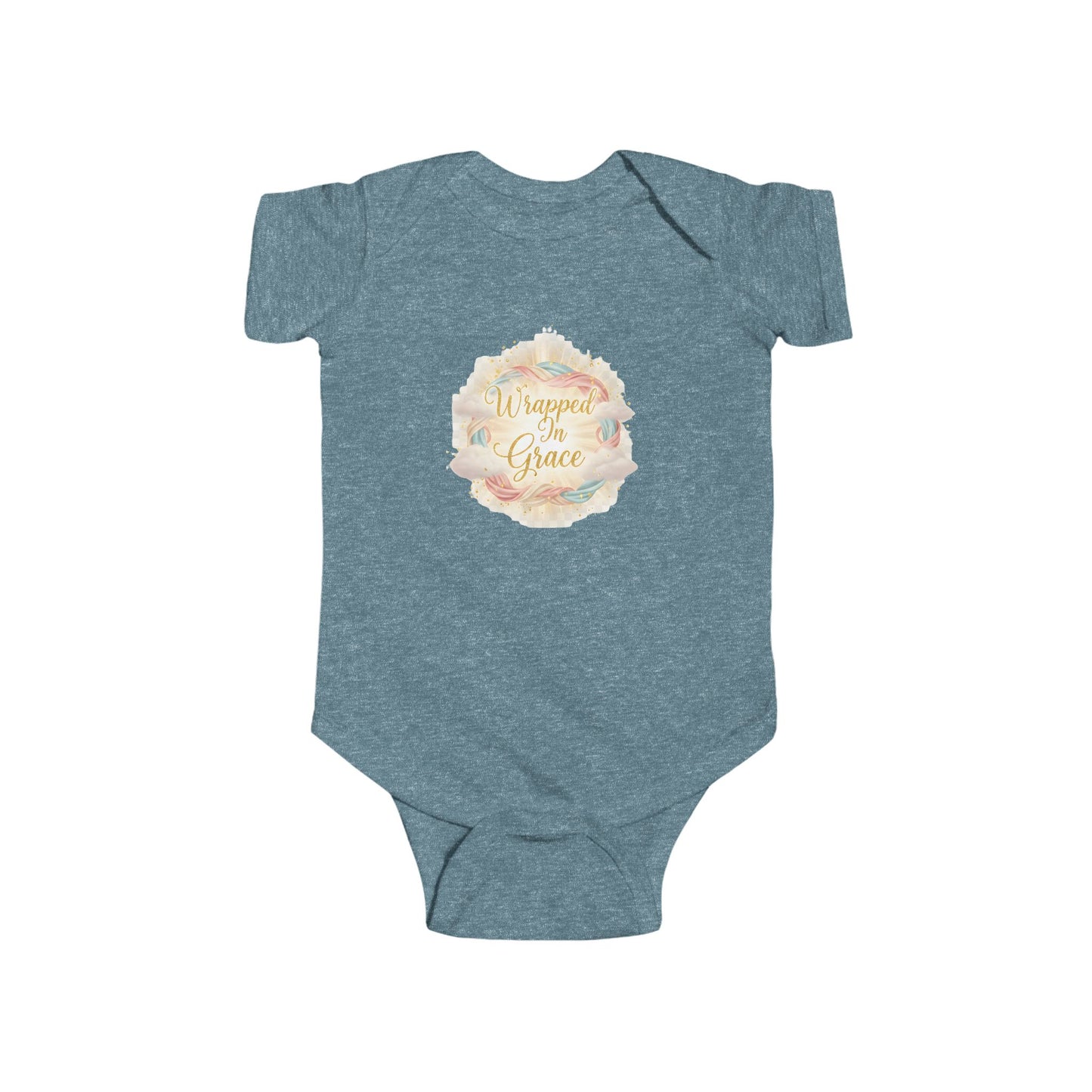 Infant Bodysuit "Wrapped in Grace" Floral Newborn Onesie