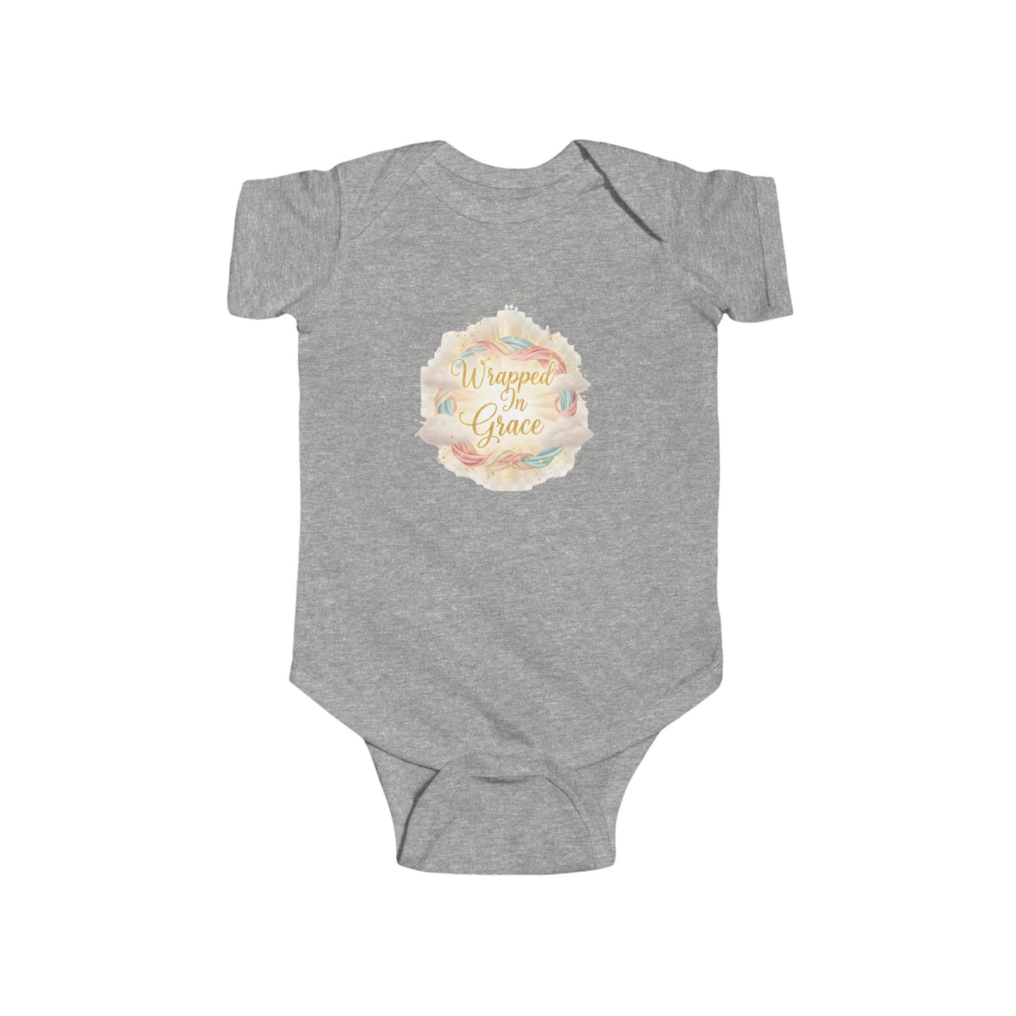 Infant Bodysuit "Wrapped in Grace" Floral Newborn Onesie