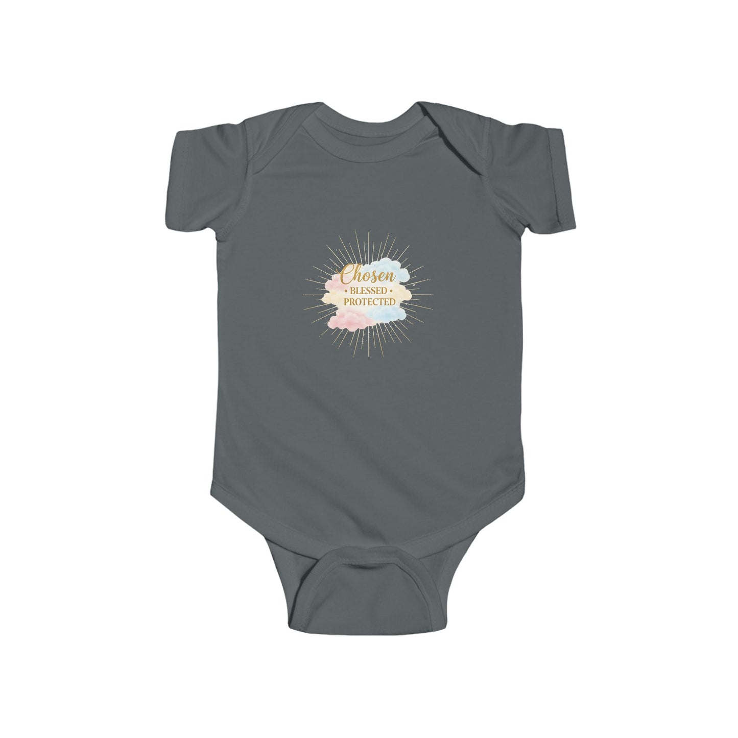 Infant Bodysuit – "Chosen, Blessed, Protected" Watercolor Baby Onesie