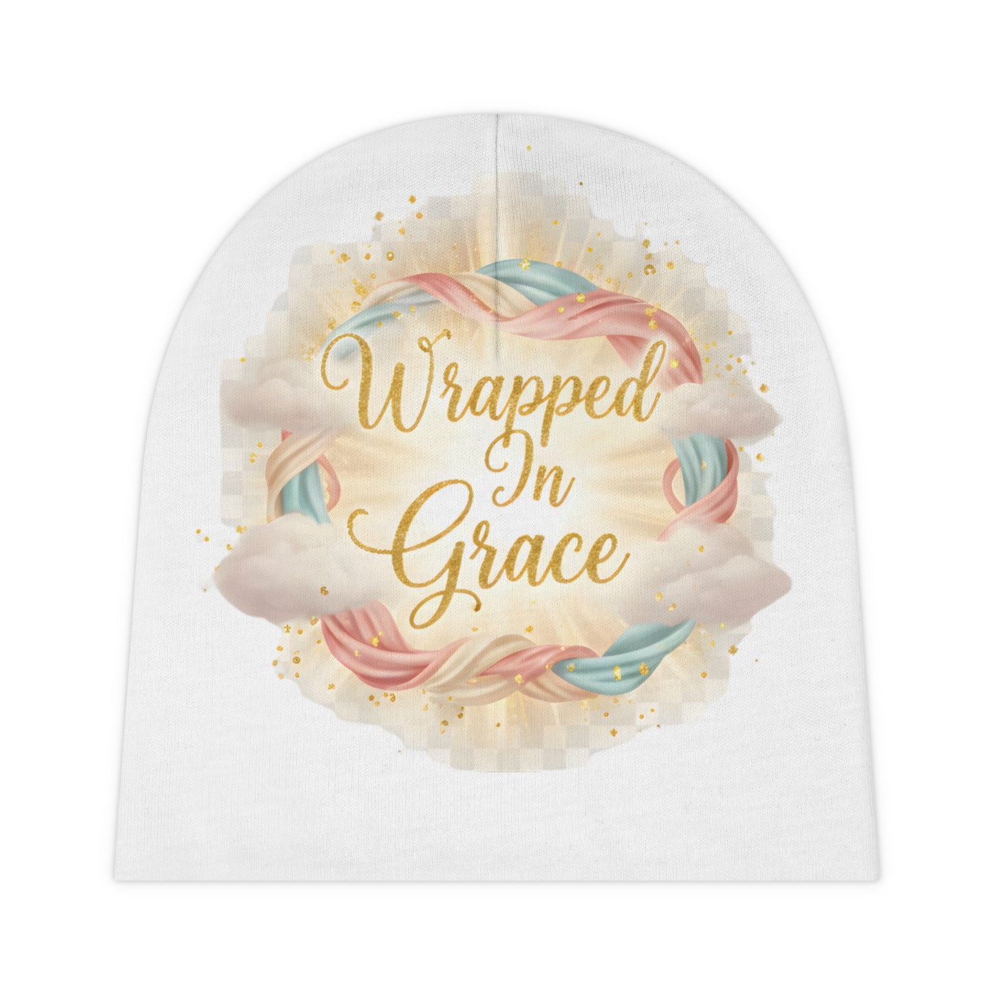 Baby Beanie — "Wrapped in Grace" Pastel Newborn Hat