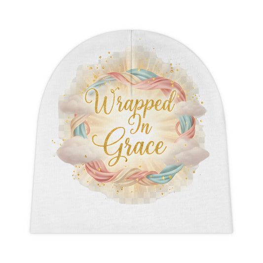 Baby Beanie — "Wrapped in Grace" Pastel Newborn Hat