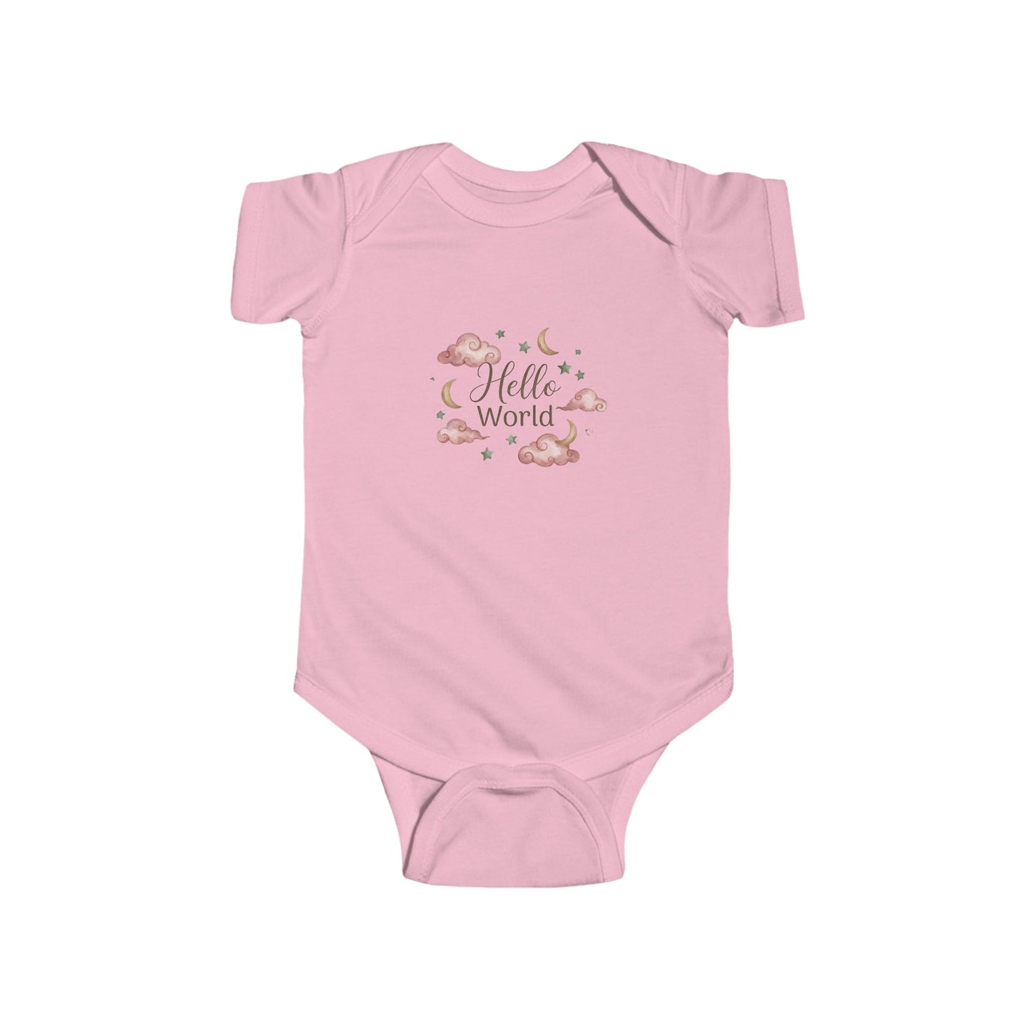 Hello World Baby Bodysuit — Newborn Announcement Infant Onesie