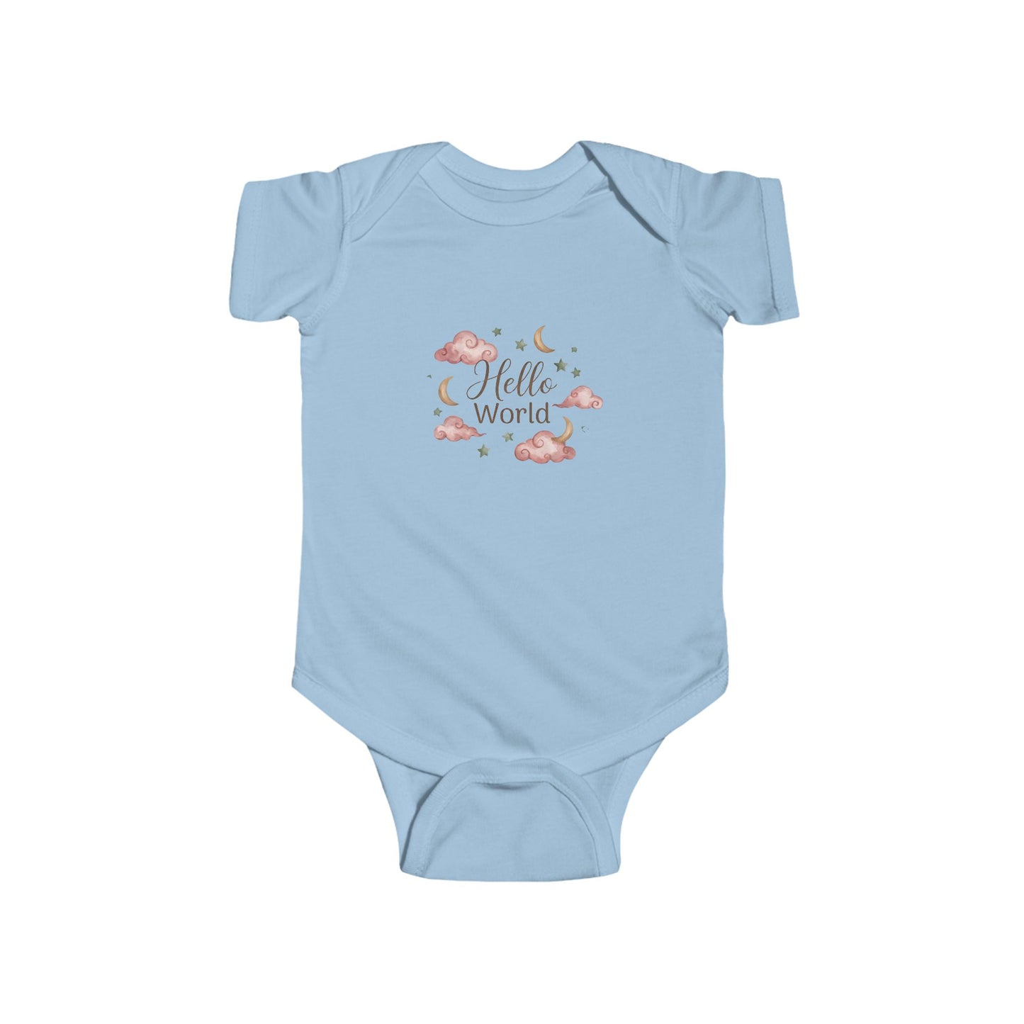 Hello World Baby Bodysuit — Newborn Announcement Infant Onesie
