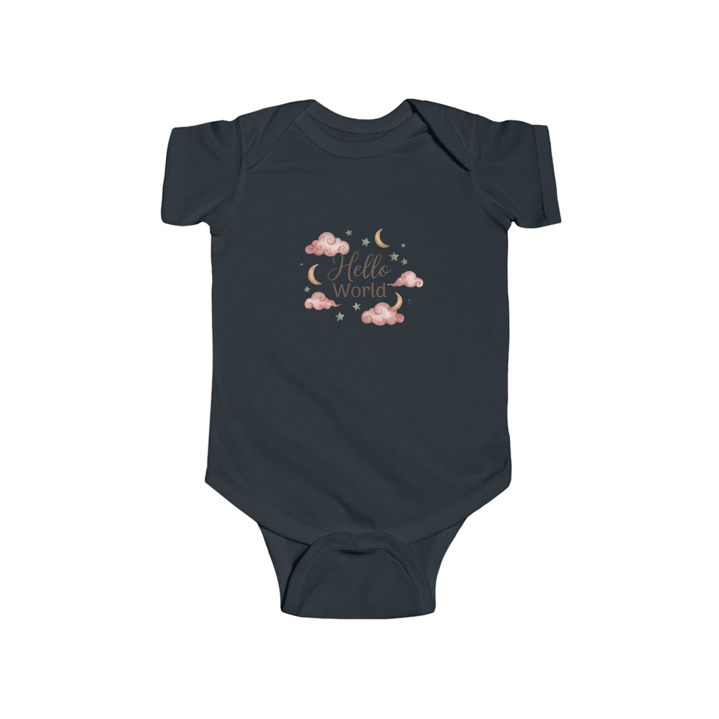 Hello World Baby Bodysuit — Newborn Announcement Infant Onesie