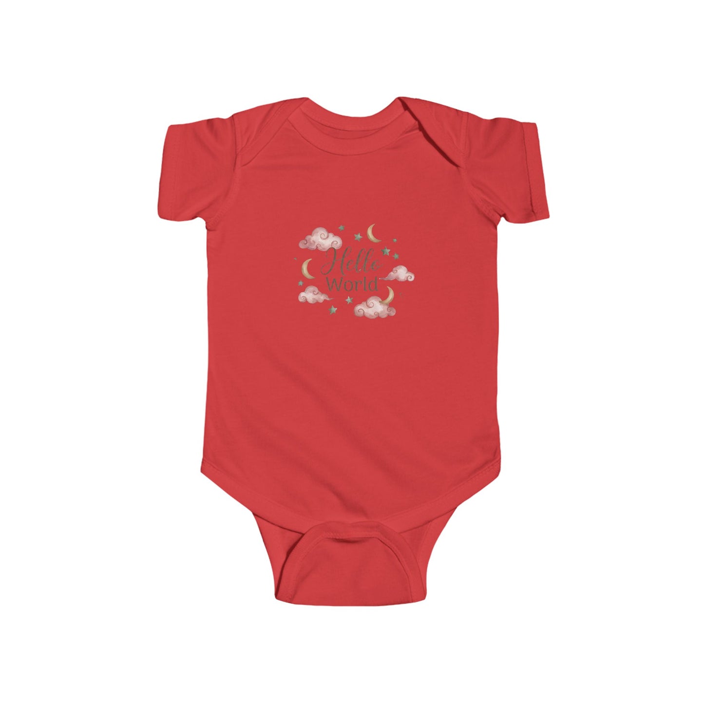 Hello World Baby Bodysuit — Newborn Announcement Infant Onesie