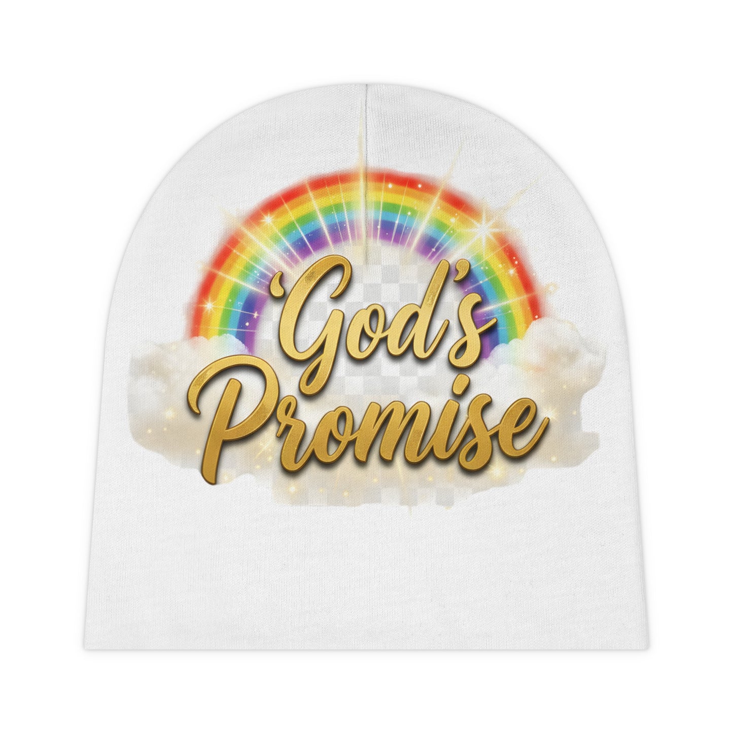 God's Promise Baby Beanie — Rainbow Cloud Newborn Hat