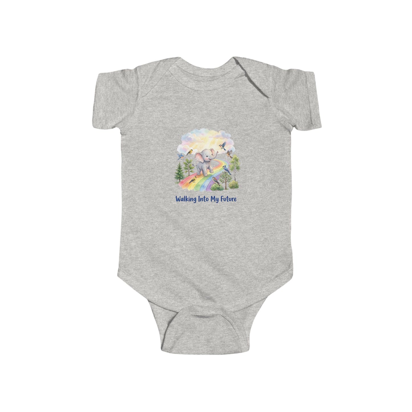 Infant Bodysuit - "Walking Into My Future" Baby Milestone - Baby Onesie