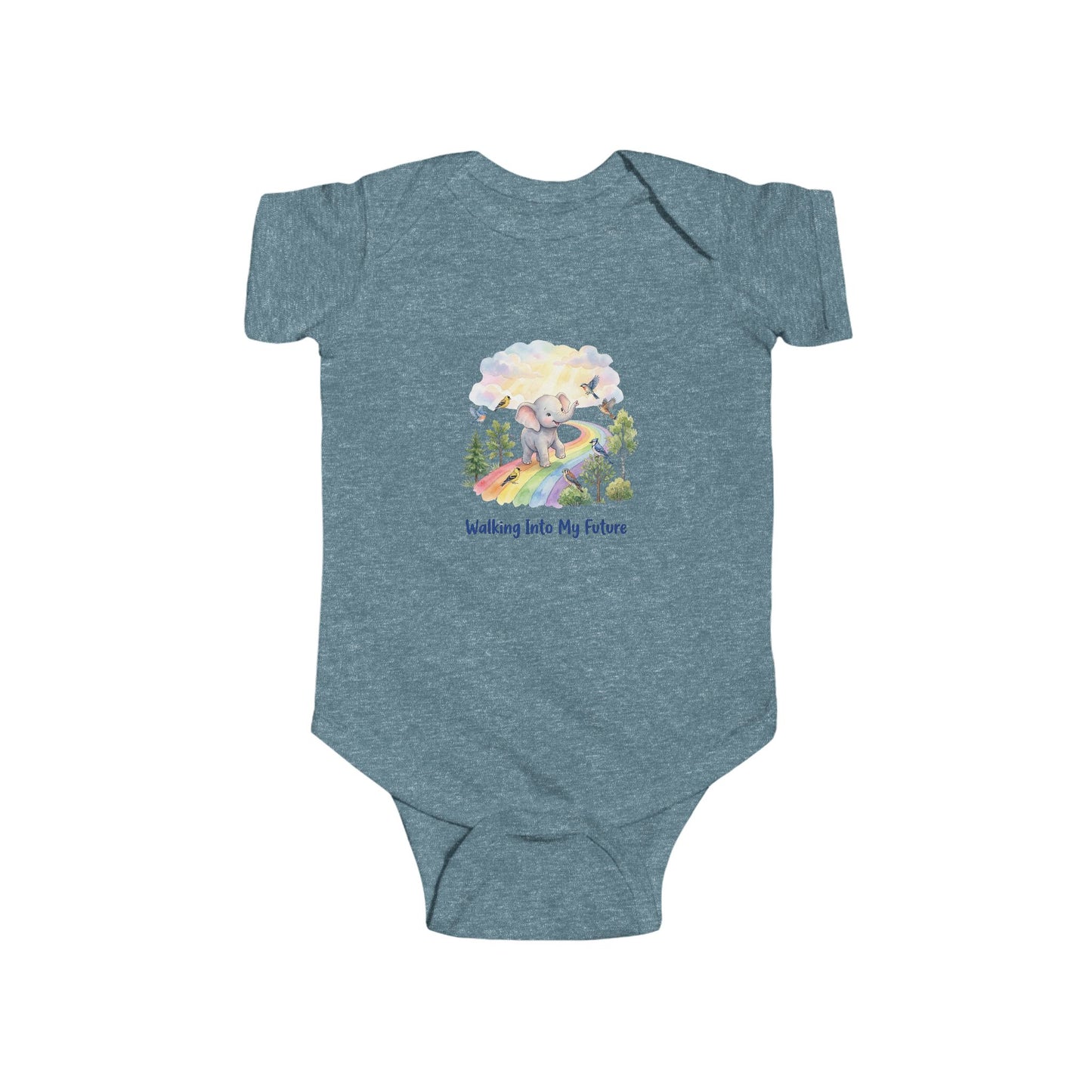 Infant Bodysuit - "Walking Into My Future" Baby Milestone - Baby Onesie