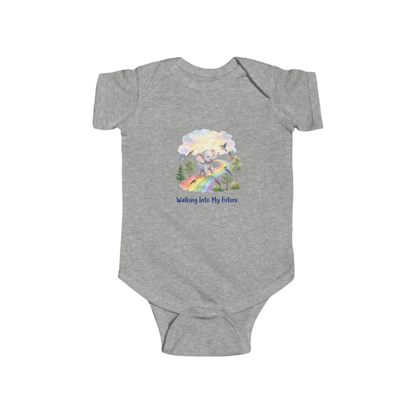 Infant Bodysuit - "Walking Into My Future" Baby Milestone - Baby Onesie