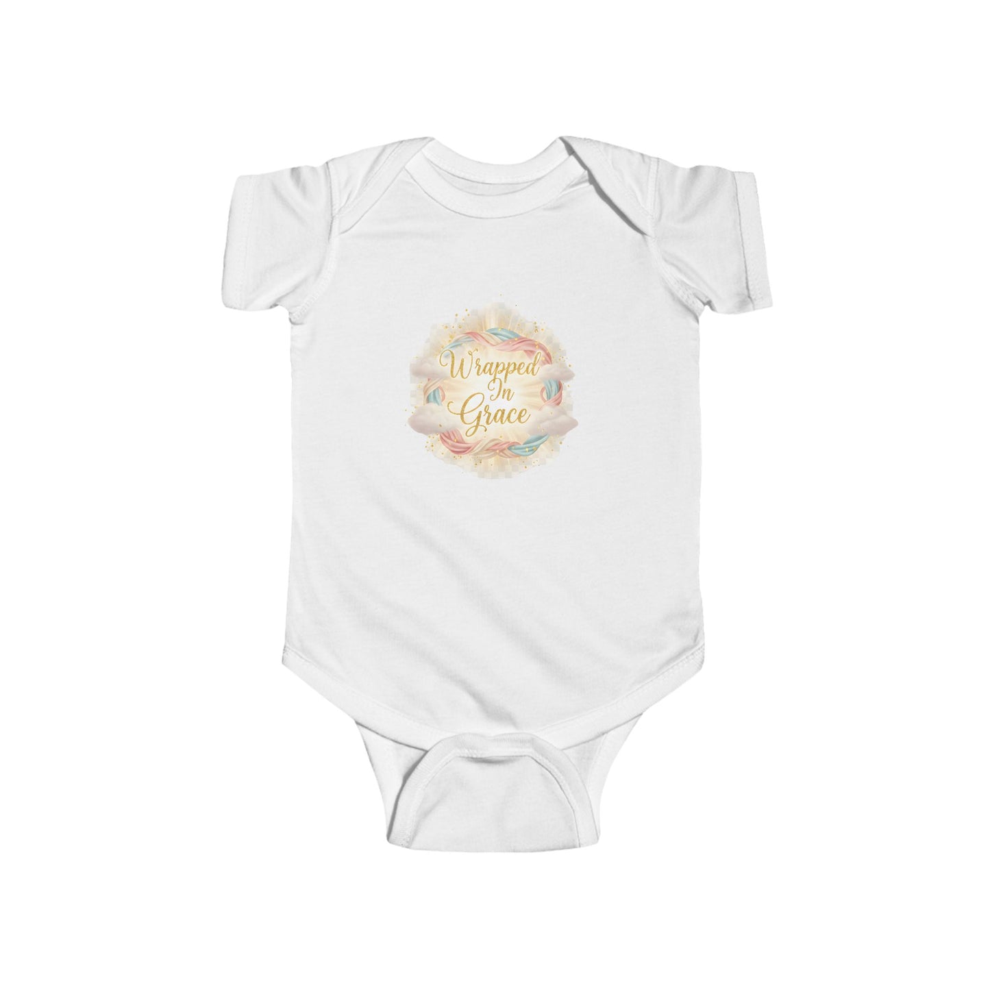 Infant Bodysuit "Wrapped in Grace" Floral Newborn Onesie