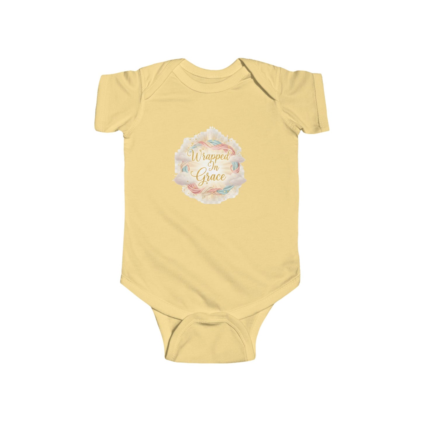 Infant Bodysuit "Wrapped in Grace" Floral Newborn Onesie