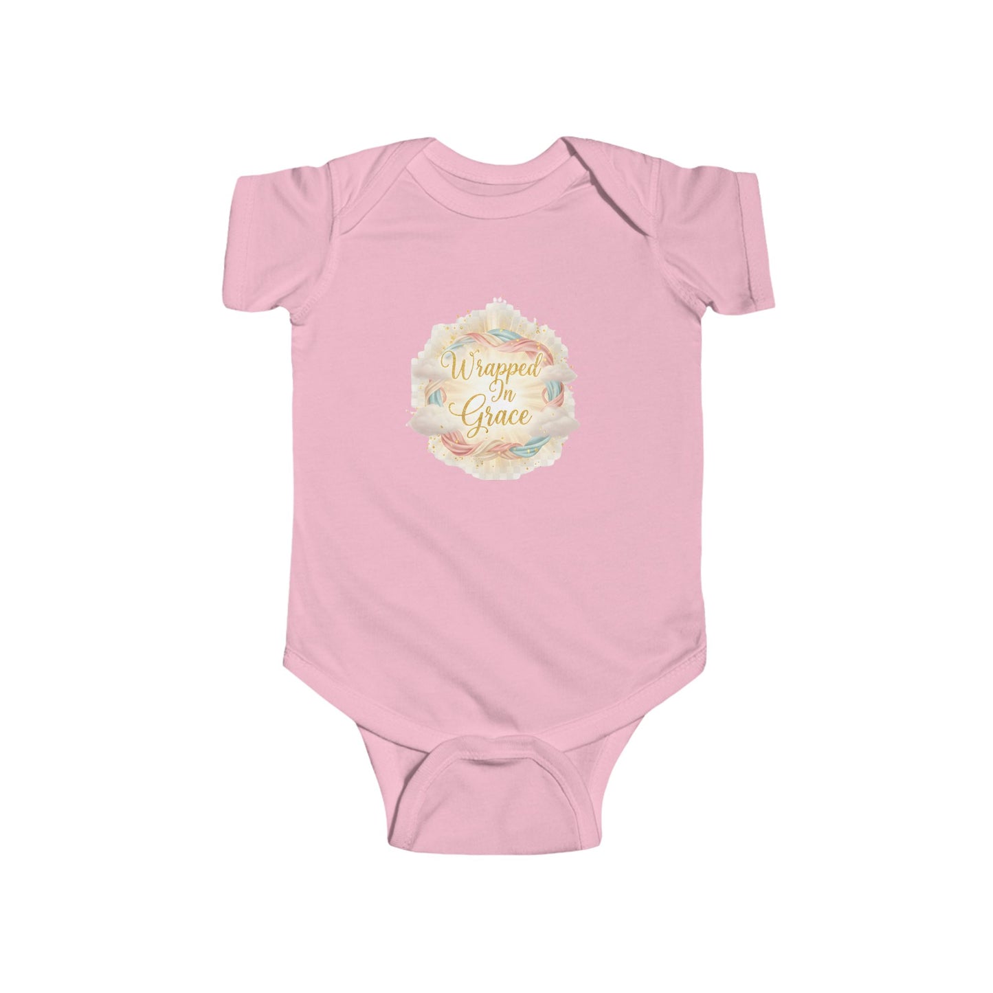 Infant Bodysuit "Wrapped in Grace" Floral Newborn Onesie