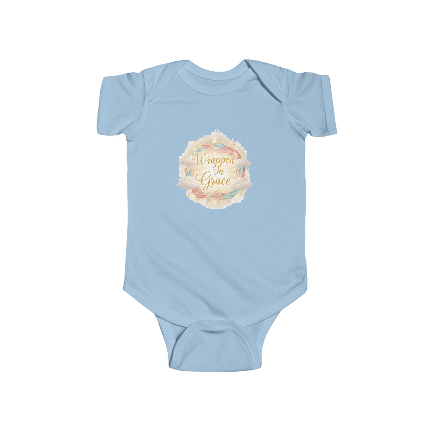 Infant Bodysuit "Wrapped in Grace" Floral Newborn Onesie