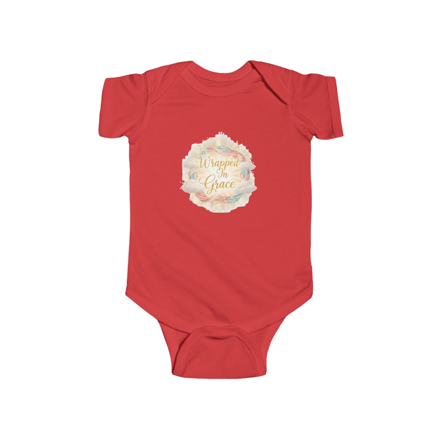 Infant Bodysuit "Wrapped in Grace" Floral Newborn Onesie