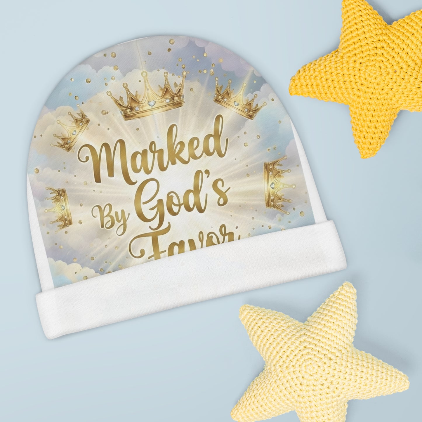Marked By God's Favor Baby Beanie - Christian Praise Newborn Cap