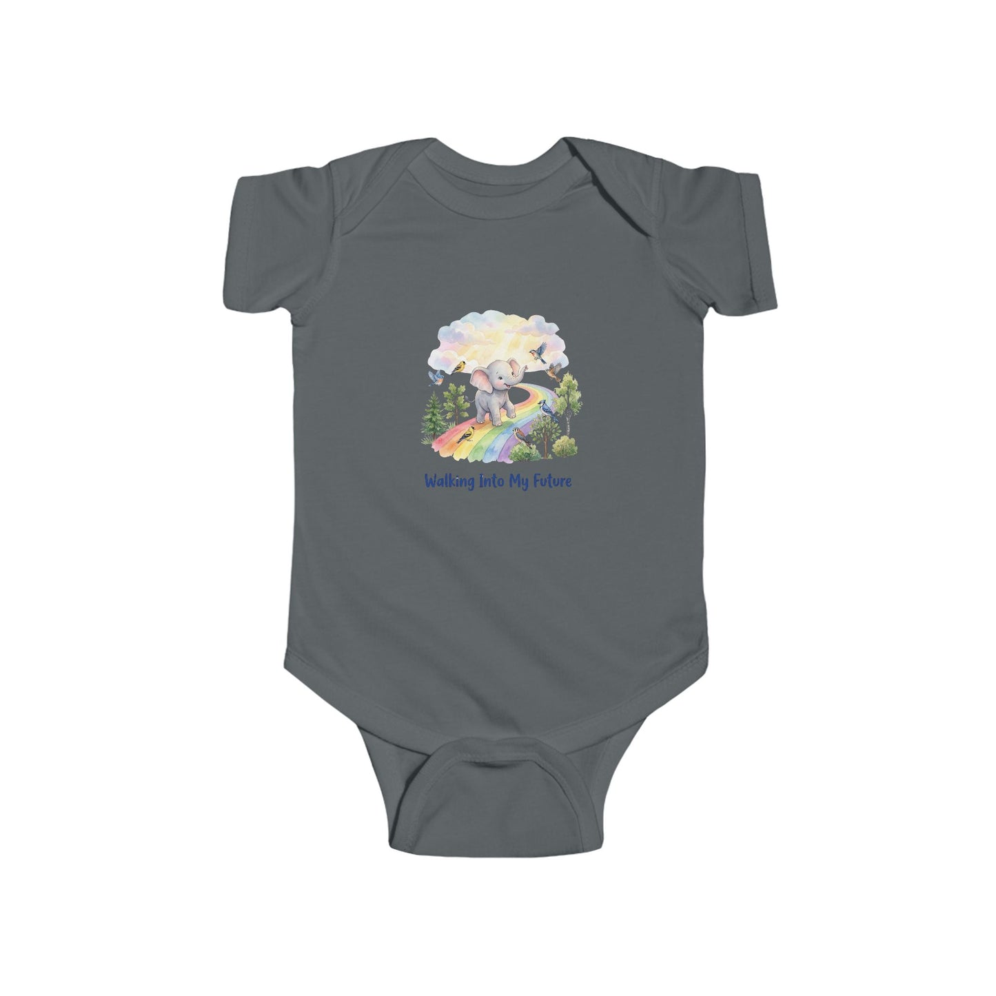 Infant Bodysuit - "Walking Into My Future" Baby Milestone - Baby Onesie