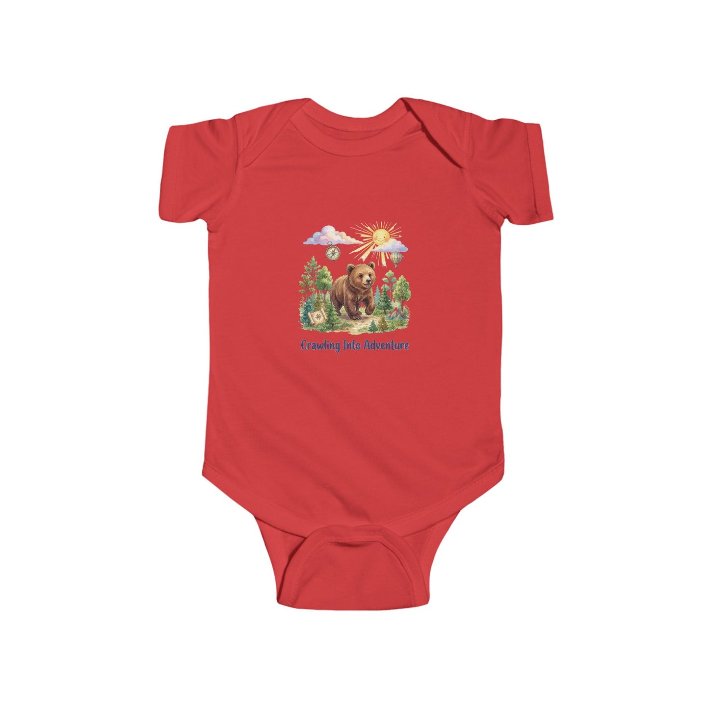 "Crawling Into Adventure"  — Bear Cub Adventure Infant Bodysuit Baby Onesie
