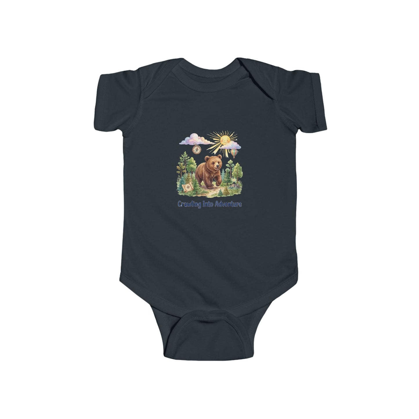 "Crawling Into Adventure"  — Bear Cub Adventure Infant Bodysuit Baby Onesie