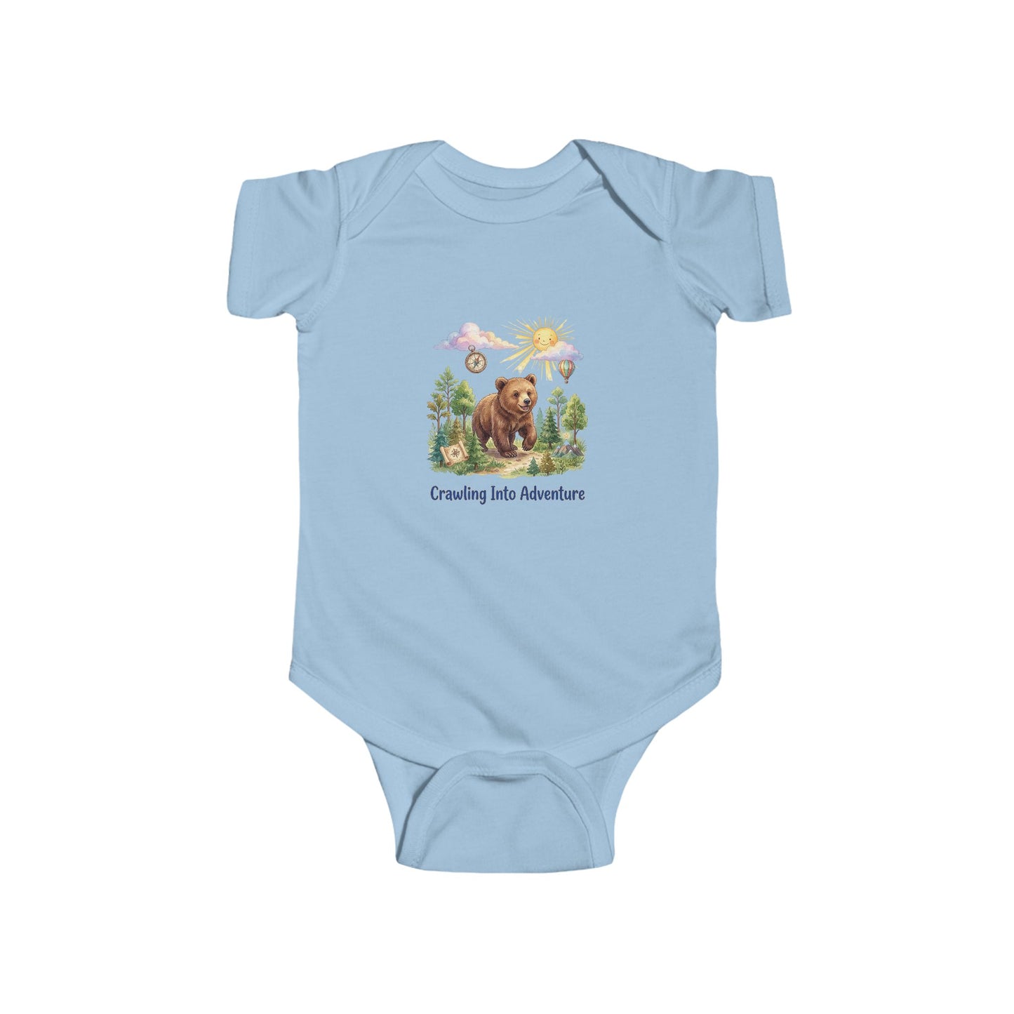 "Crawling Into Adventure"  — Bear Cub Adventure Infant Bodysuit Baby Onesie