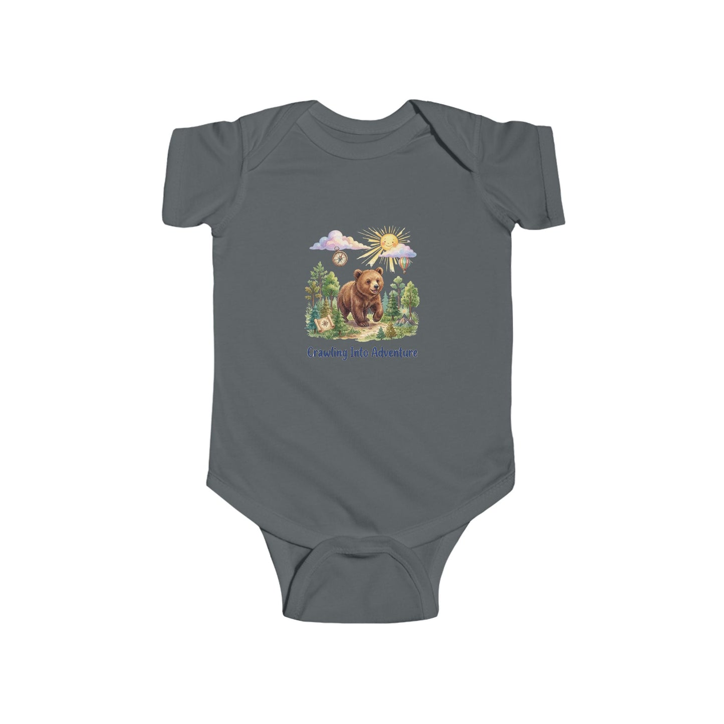"Crawling Into Adventure"  — Bear Cub Adventure Infant Bodysuit Baby Onesie