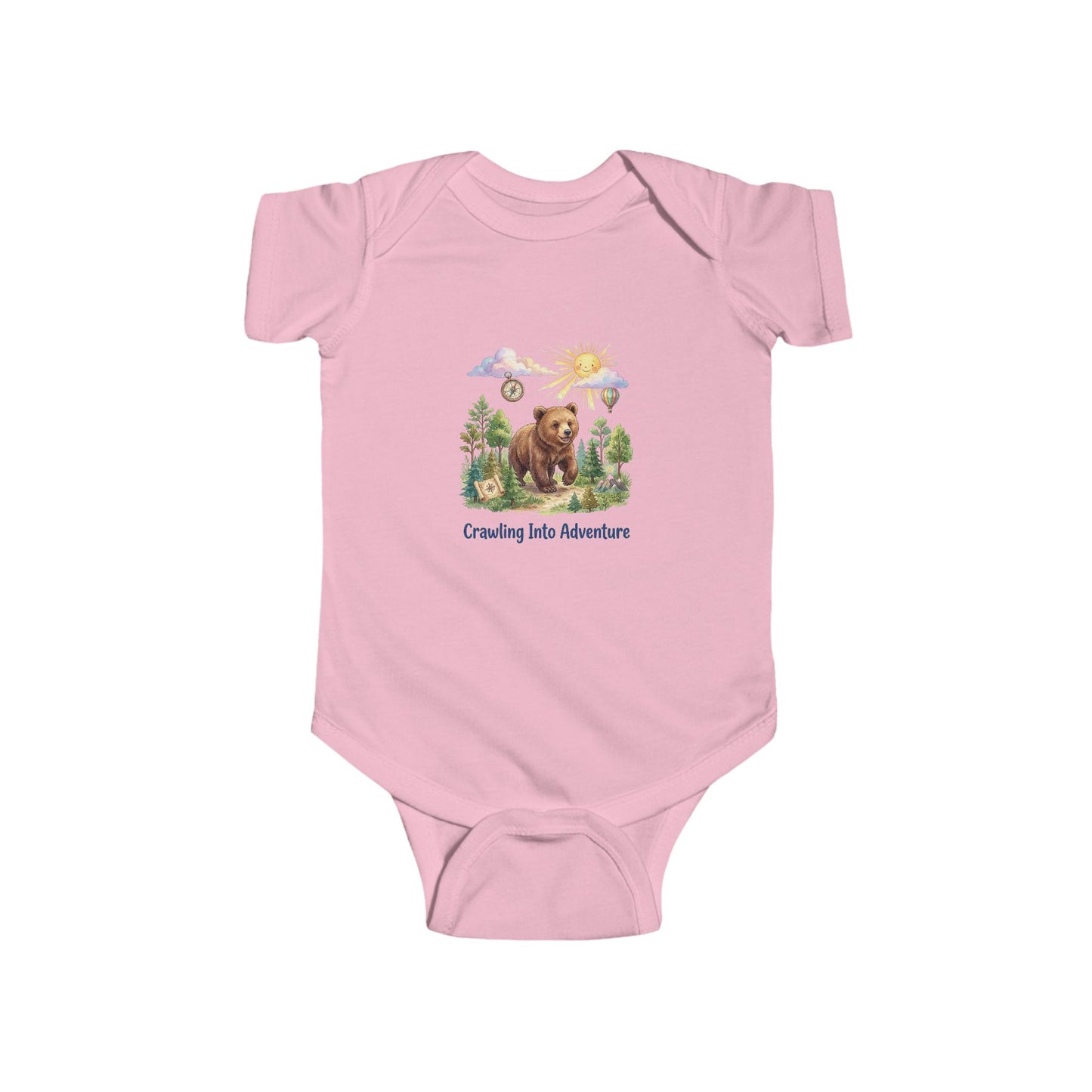 "Crawling Into Adventure"  — Bear Cub Adventure Infant Bodysuit Baby Onesie