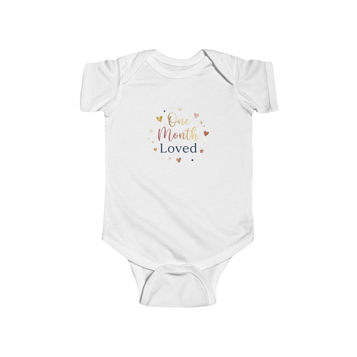 One Month Loved Baby Bodysuit – Newborn Milestone Onesie