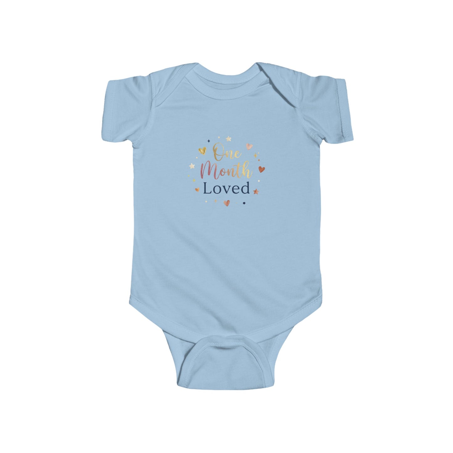 One Month Loved Baby Bodysuit – Newborn Milestone Onesie