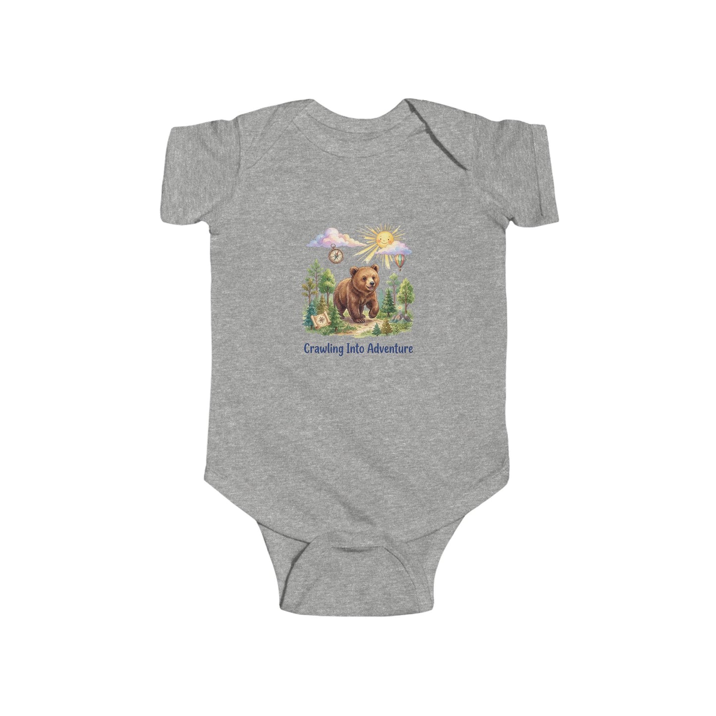 "Crawling Into Adventure"  — Bear Cub Adventure Infant Bodysuit Baby Onesie