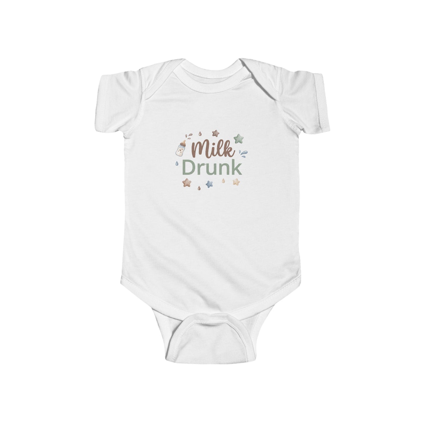 "Milk Drunk" Infant Bodysuit — Cute Baby Onesie for New Parents