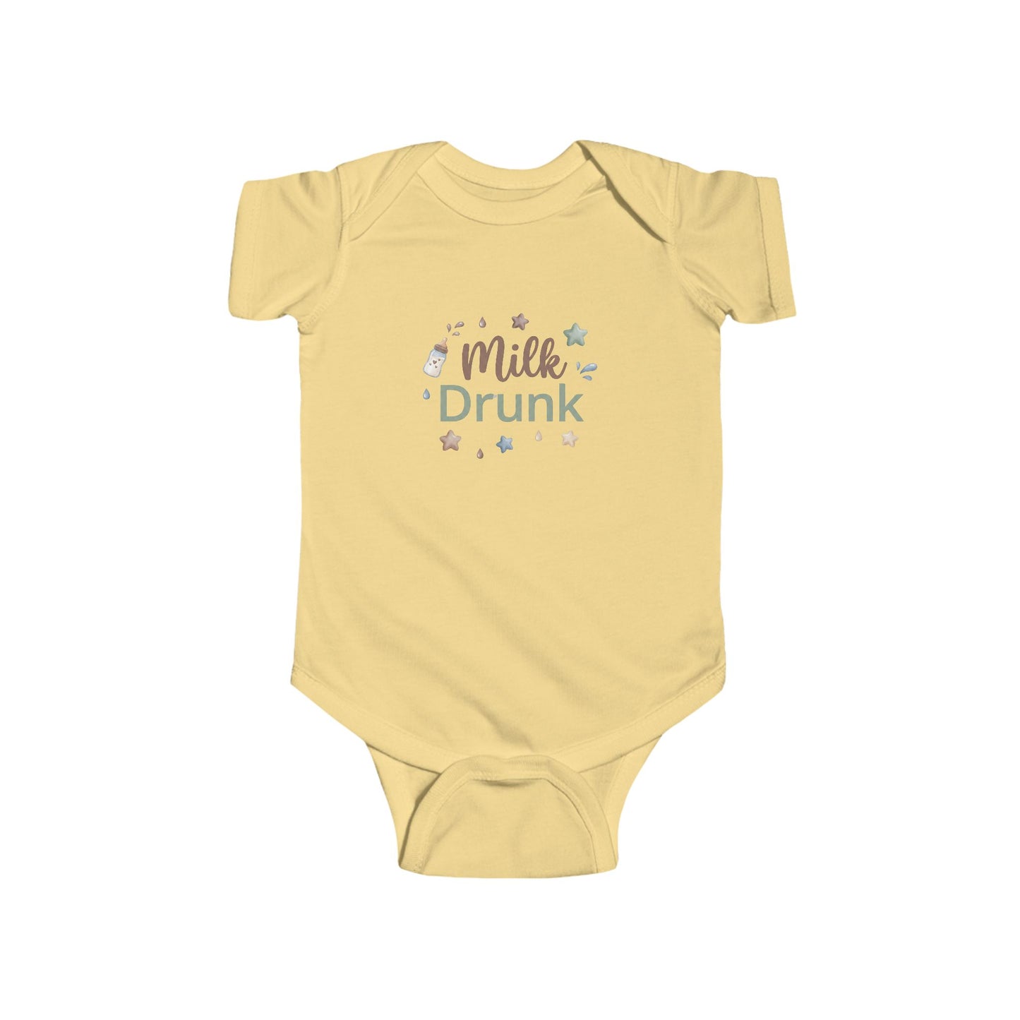 "Milk Drunk" Infant Bodysuit — Cute Baby Onesie for New Parents