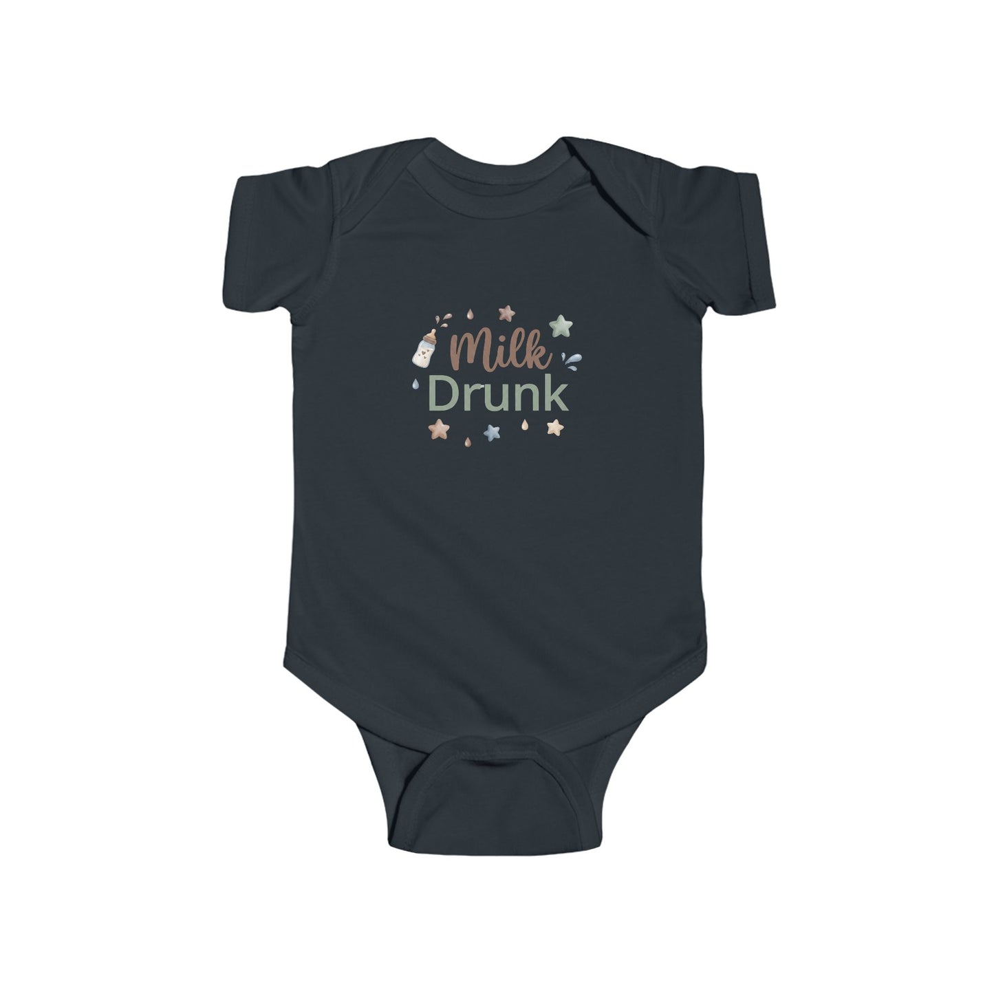 "Milk Drunk" Infant Bodysuit — Cute Baby Onesie for New Parents