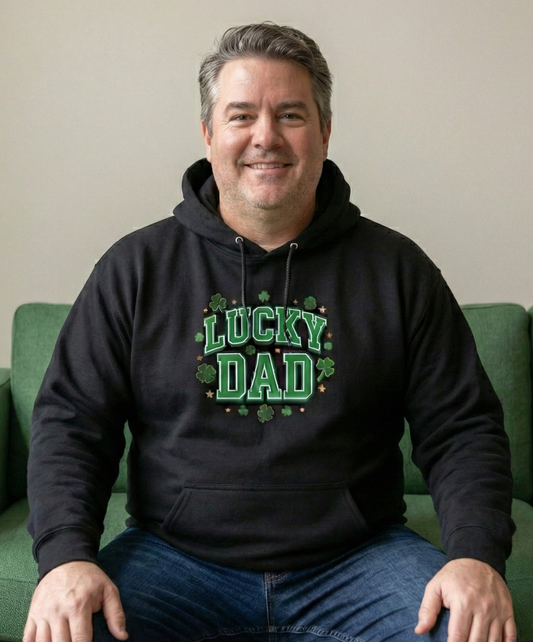 Lucky Dad Hoodie — St. Patrick’s Day Shamrock Pullover for Fathers